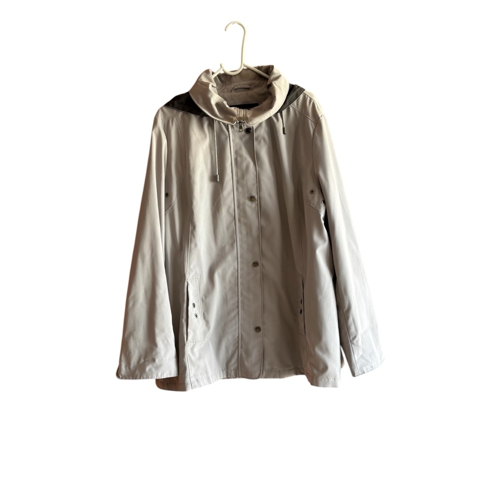 Jones New York women Trench coat hooded Fully Lined z XL basic